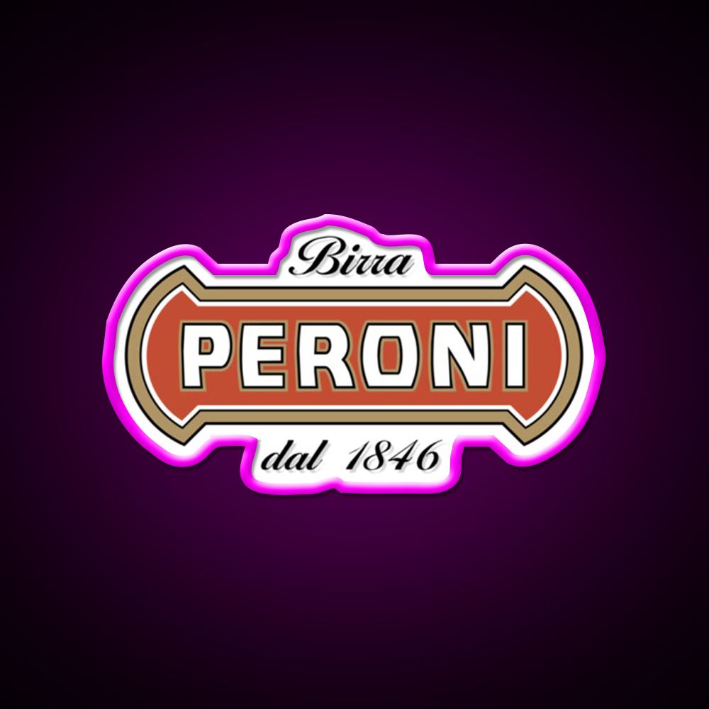 Peroni 1846 Italy Beer Bar Decor Led Neon Sign Rgb Color - Neon sign mounted on wall in room
