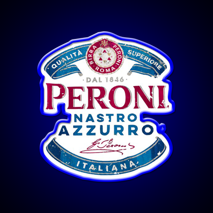 Peroni Nastro Azzurro Beer Bar Decor Led Neon Sign Rgb Color