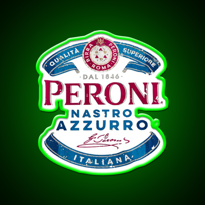 Peroni Nastro Azzurro Beer Bar Decor Led Neon Sign Rgb Color
