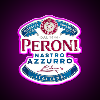 Peroni Nastro Azzurro Beer Bar Decor Led Neon Sign Rgb Color
