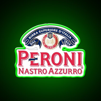 Peroni Nastro Azzurro Classic Logo Beer Bar Decor Led Neon Sign Rgb Color - LED neon sign view 8
