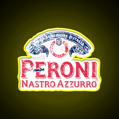 Peroni Nastro Azzurro Italy Beer Bar Decor Led Neon Sign Rgb Color - Custom LED neon sign front view