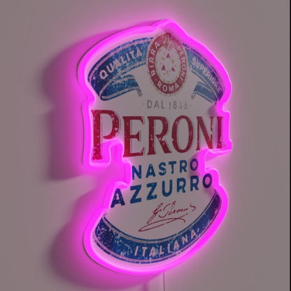Peroni Nastro Azzurro Italy Rgb Led Neon Sign Bar Wall Decor - Shineneon