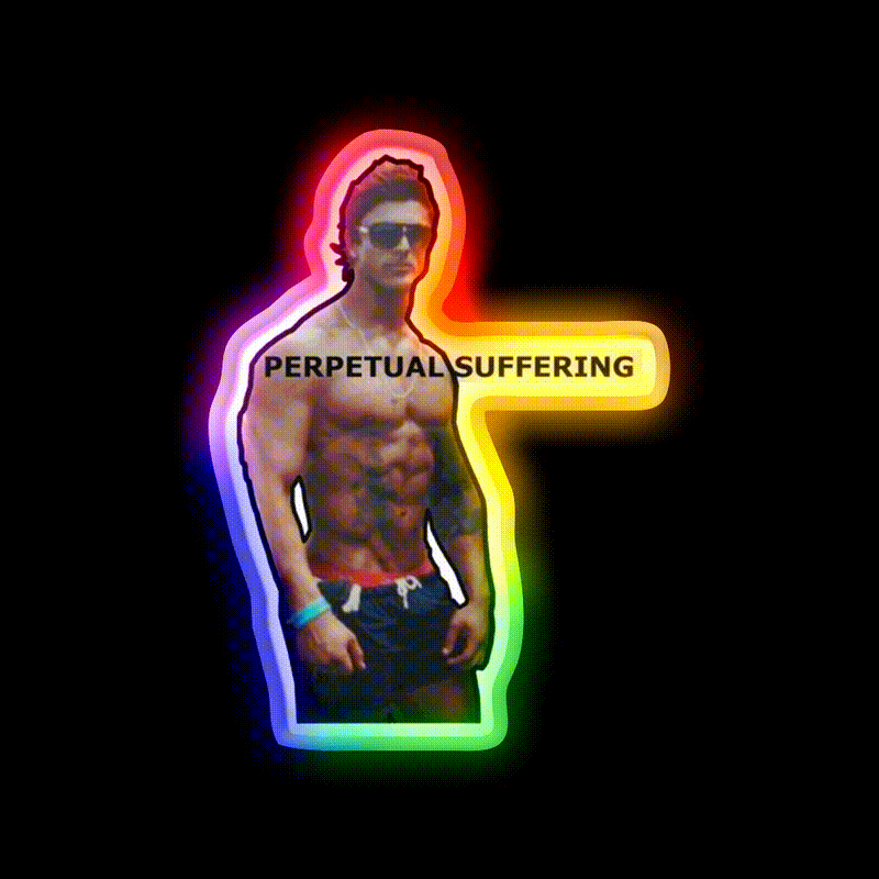 Perpetual Suffering Gym Fitness Led Neon Sign Rgb Color