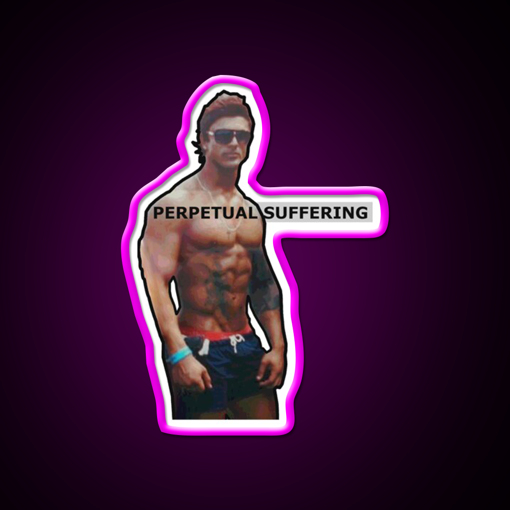 Perpetual Suffering Gym Fitness Led Neon Sign Rgb Color