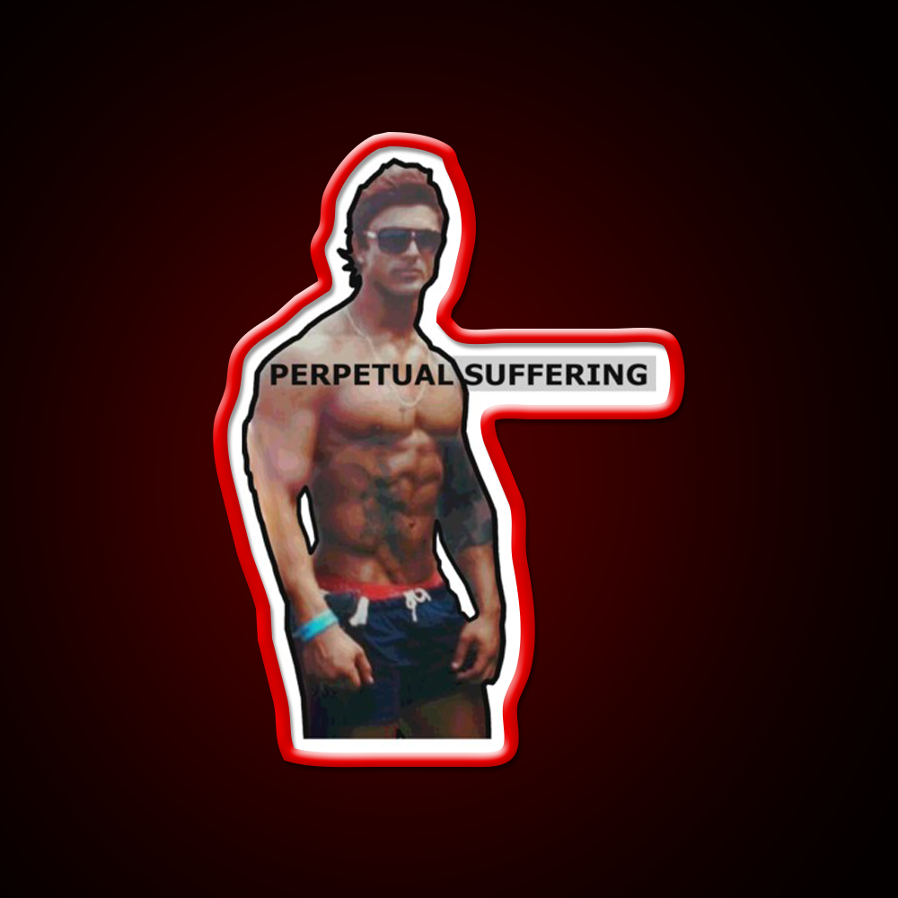 Perpetual Suffering Gym Fitness Led Neon Sign Rgb Color