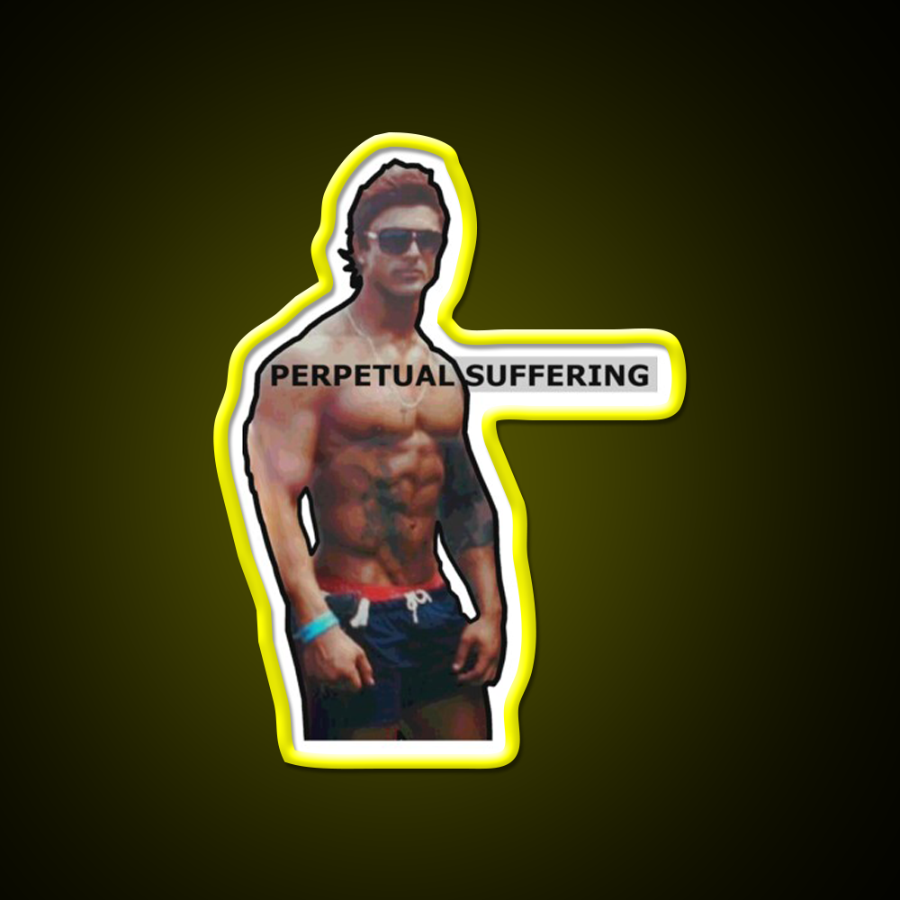 Perpetual Suffering Gym Fitness Led Neon Sign Rgb Color