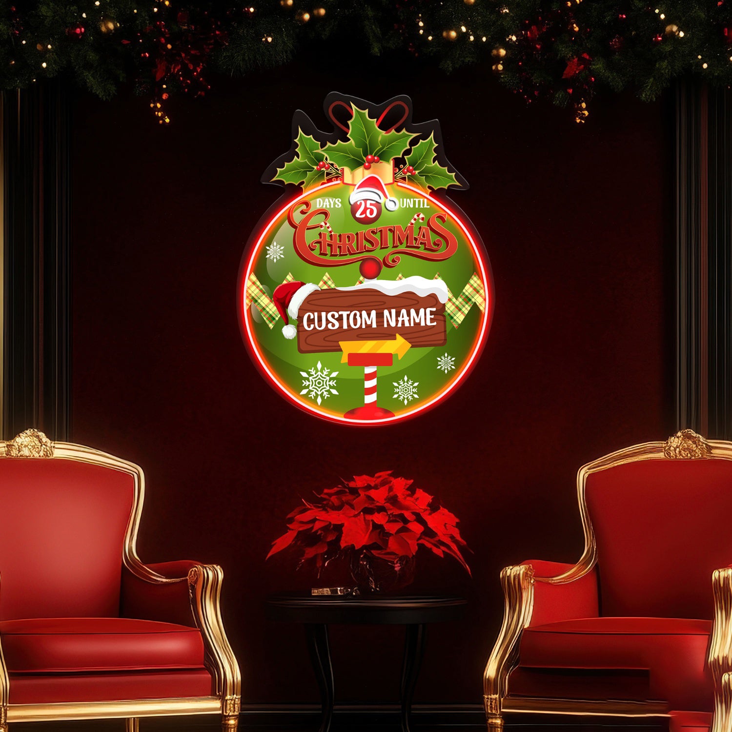 Personalize Christmas Acrylic Led Neon Sign | Shineneon
