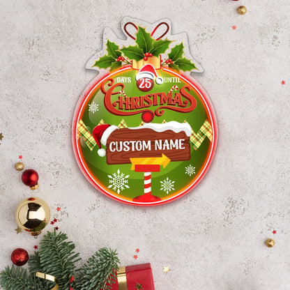 Personalize Christmas Acrylic Led Neon Sign | Shineneon