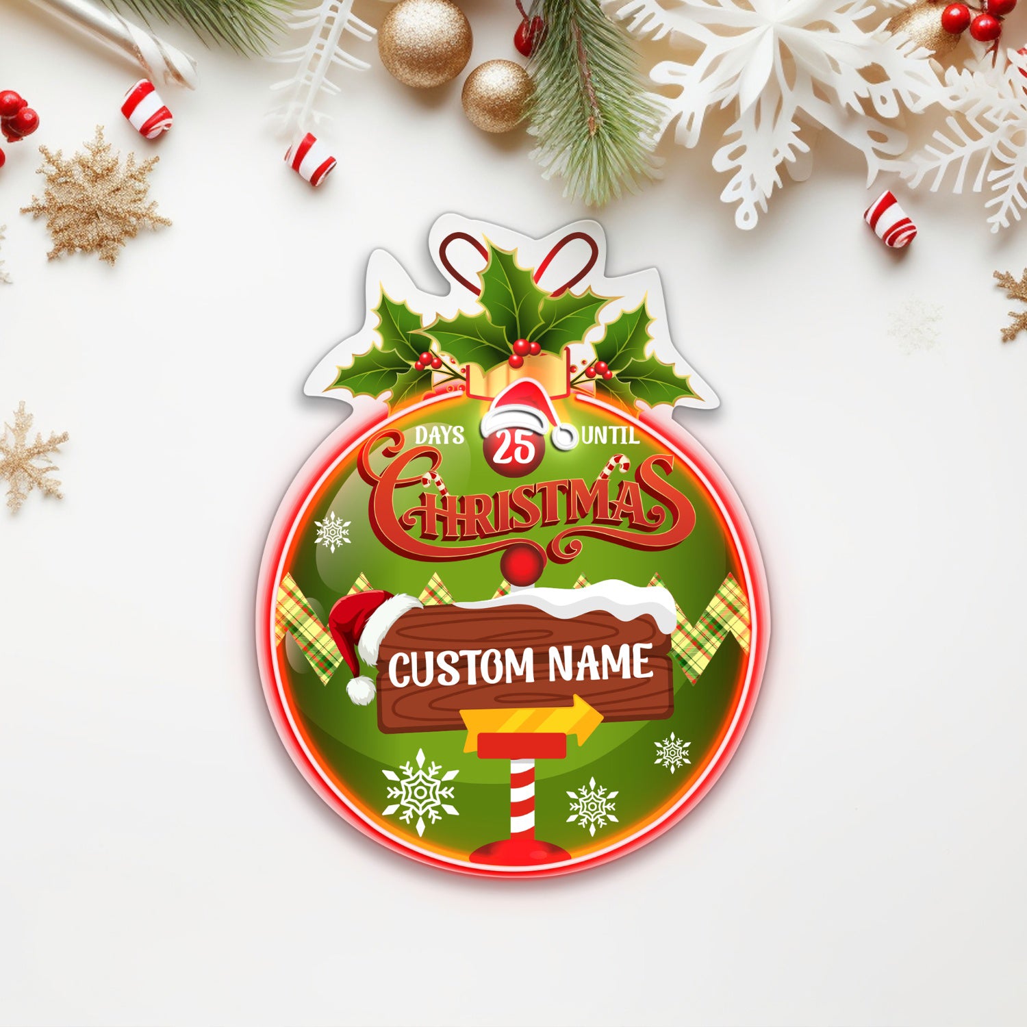 Personalize Christmas Acrylic Led Neon Sign | Shineneon