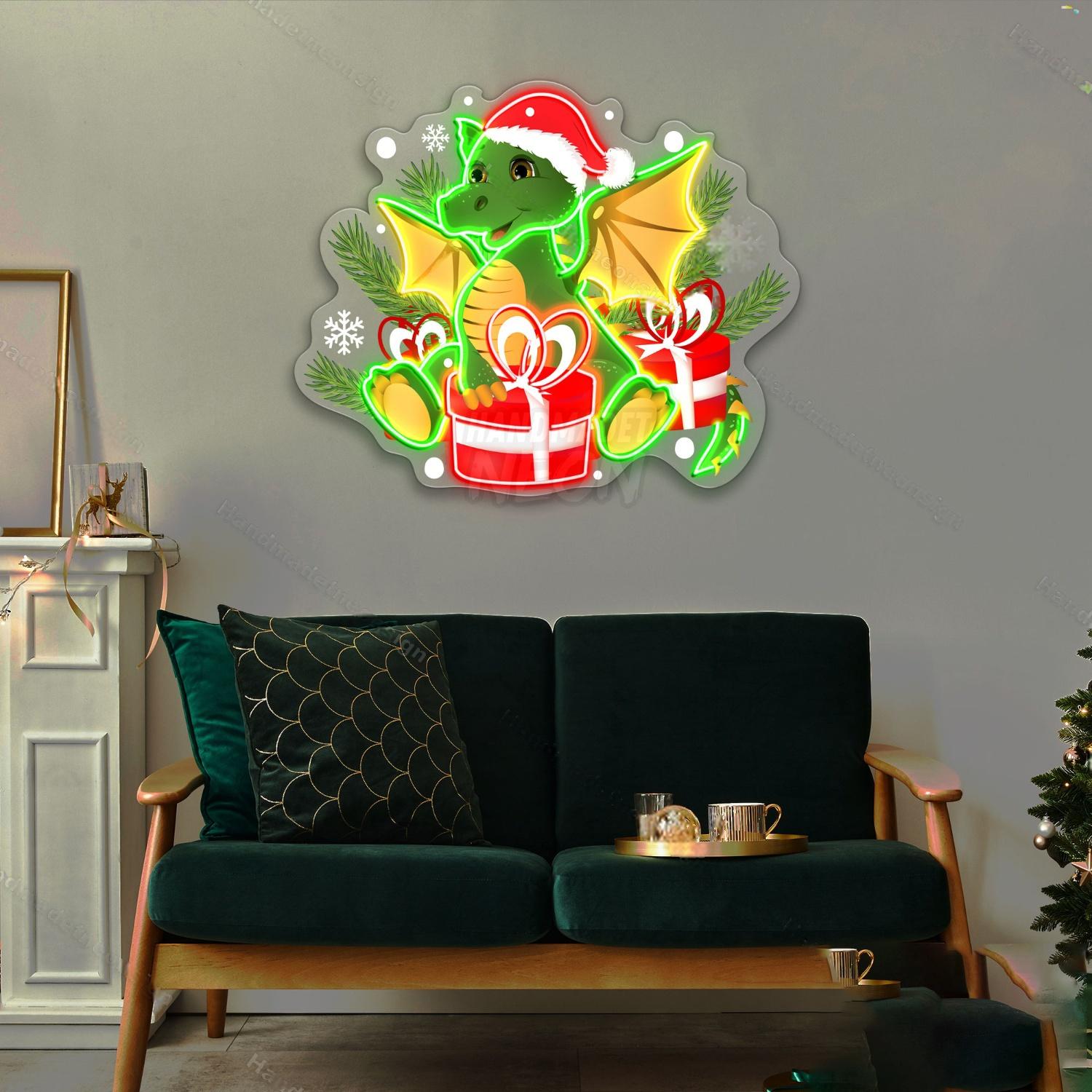 Personalized Dinosaur Merry Christmas | Shineneon