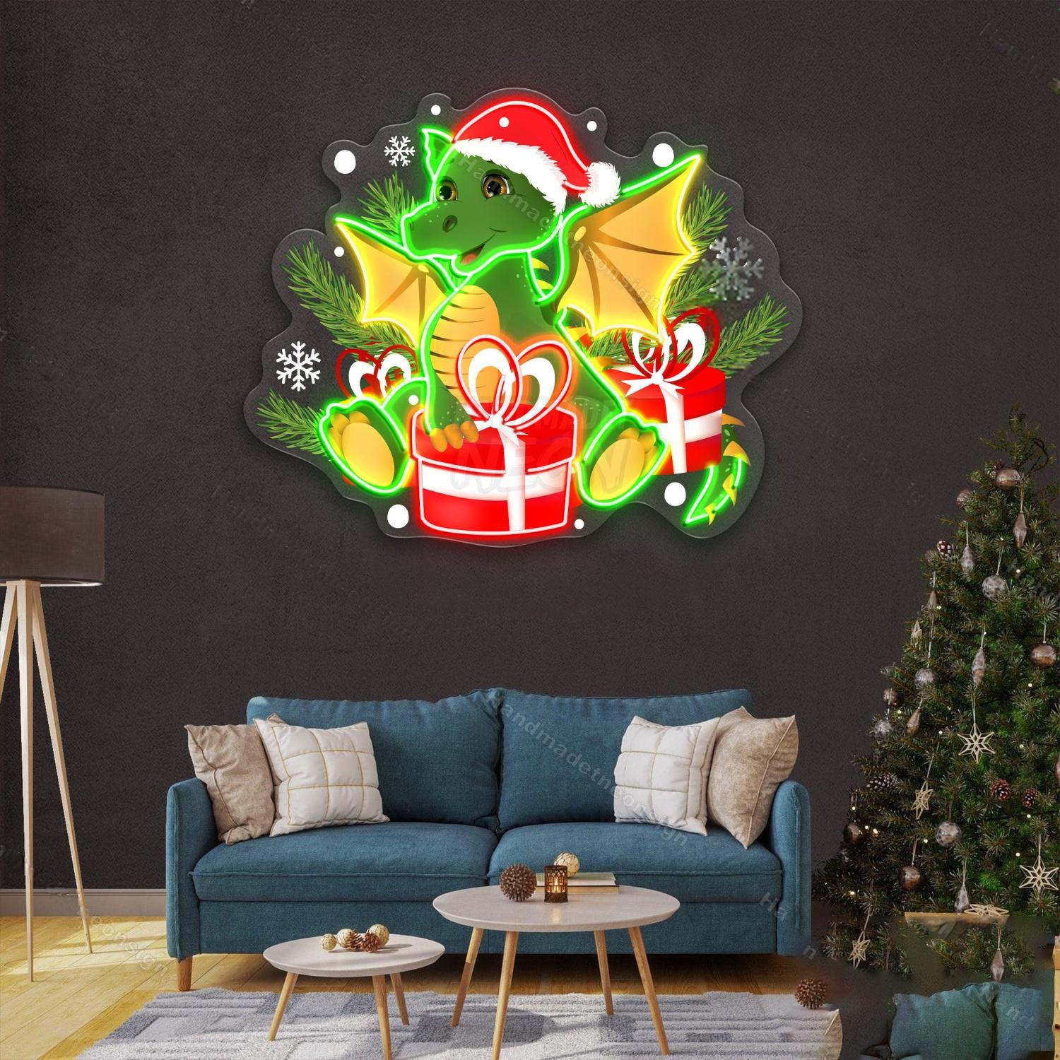 Personalized Dinosaur Merry Christmas | Shineneon