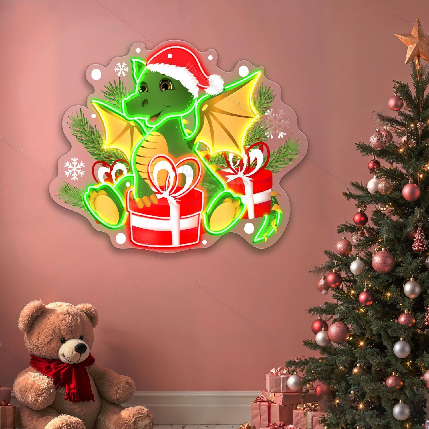 Personalized Dinosaur Merry Christmas | Shineneon