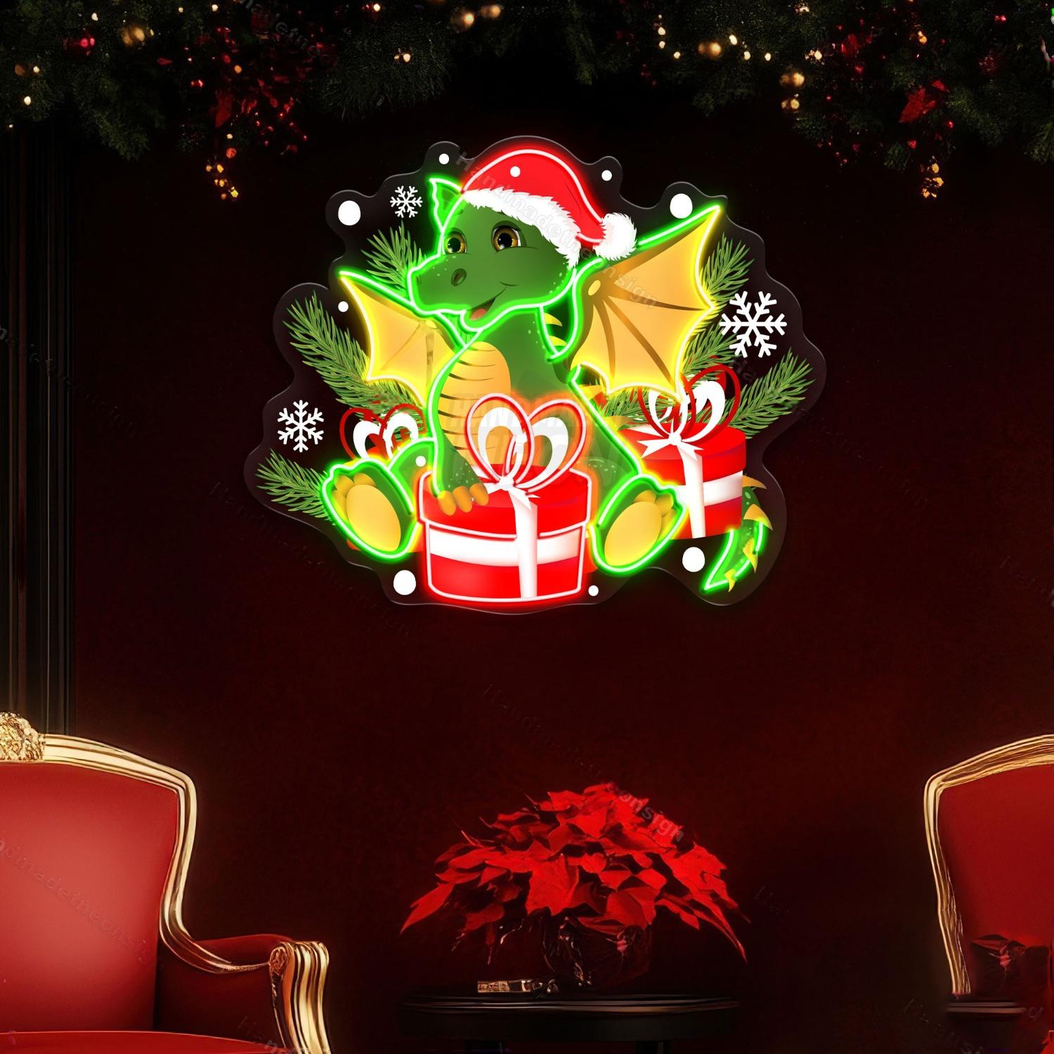 Personalized Dinosaur Merry Christmas | Shineneon