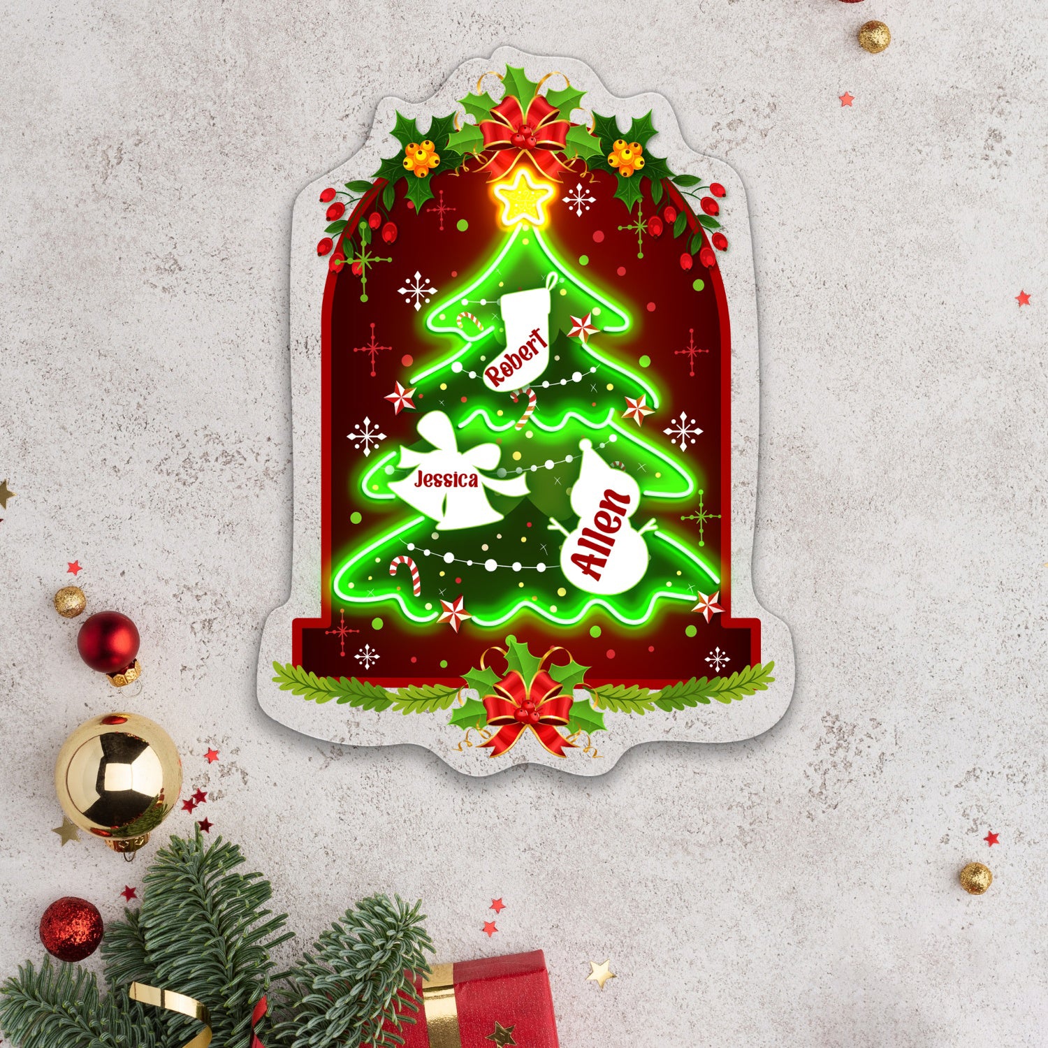Personalized Family Tree Name Acrylic Led Neon Sign | Shineneon