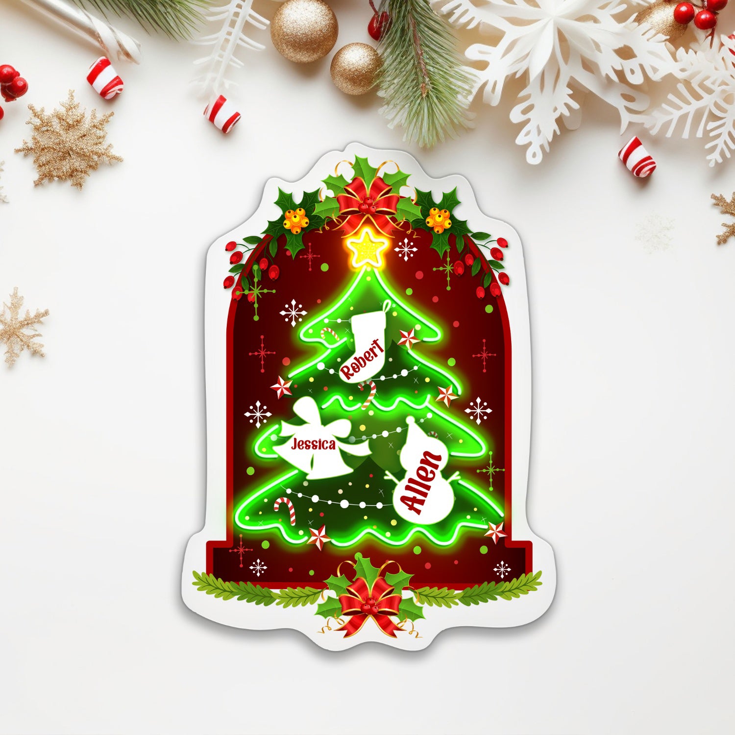 Personalized Family Tree Name Acrylic Led Neon Sign | Shineneon
