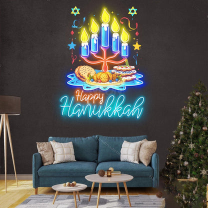 Personalized Hanukkah Acrylic Led Neon Sign | Shineneon