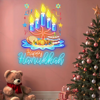 Personalized Hanukkah Acrylic Led Neon Sign | Shineneon