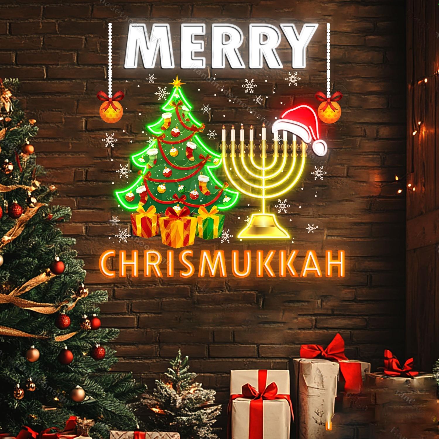 Personalized Merry Hanukkah Acrylic Led Neon Sign | Shineneon
