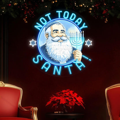 Personalized Not Today Santa Acrylic Led Sign | Shineneon