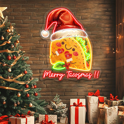 Personalized Tacos Christmas Acrylic Led Neon Sign | Shineneon