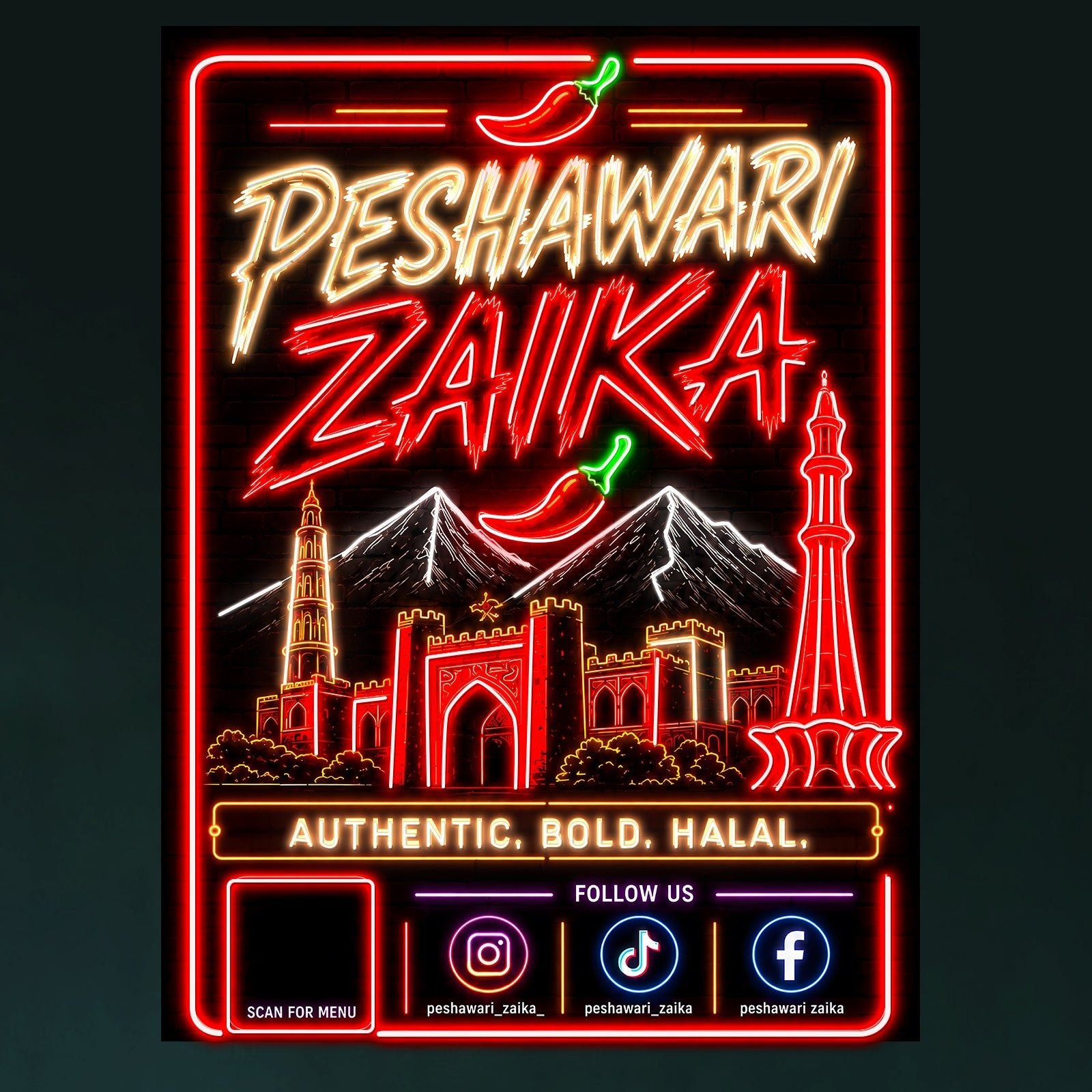 Peshawari Zaika Custom Led Neon Sign - Shineneon