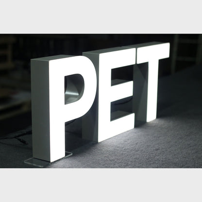 Pet 3D Frontlit Channel Letters Led Light Sign