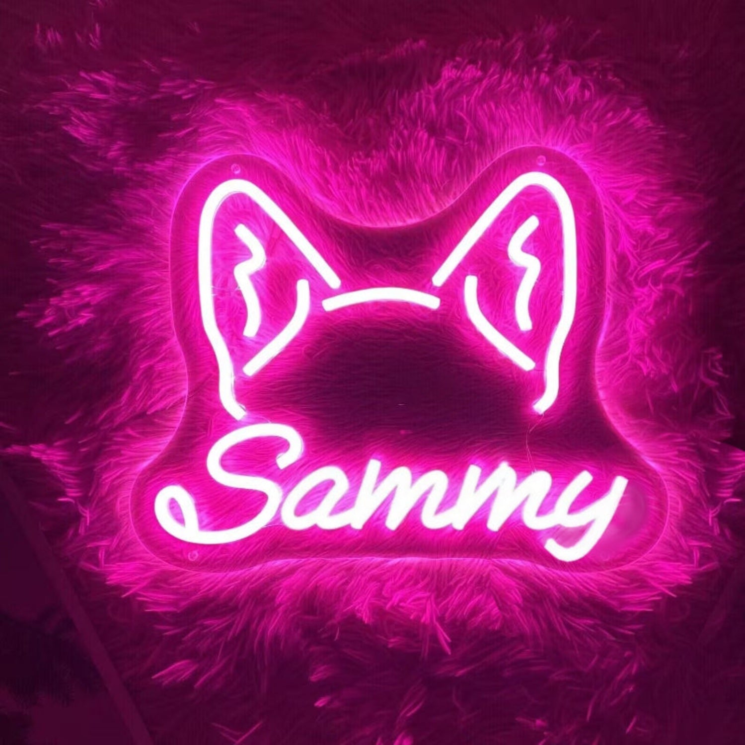 Pet Ears Logo With Name Neon Lights For Pets House | Shineneon