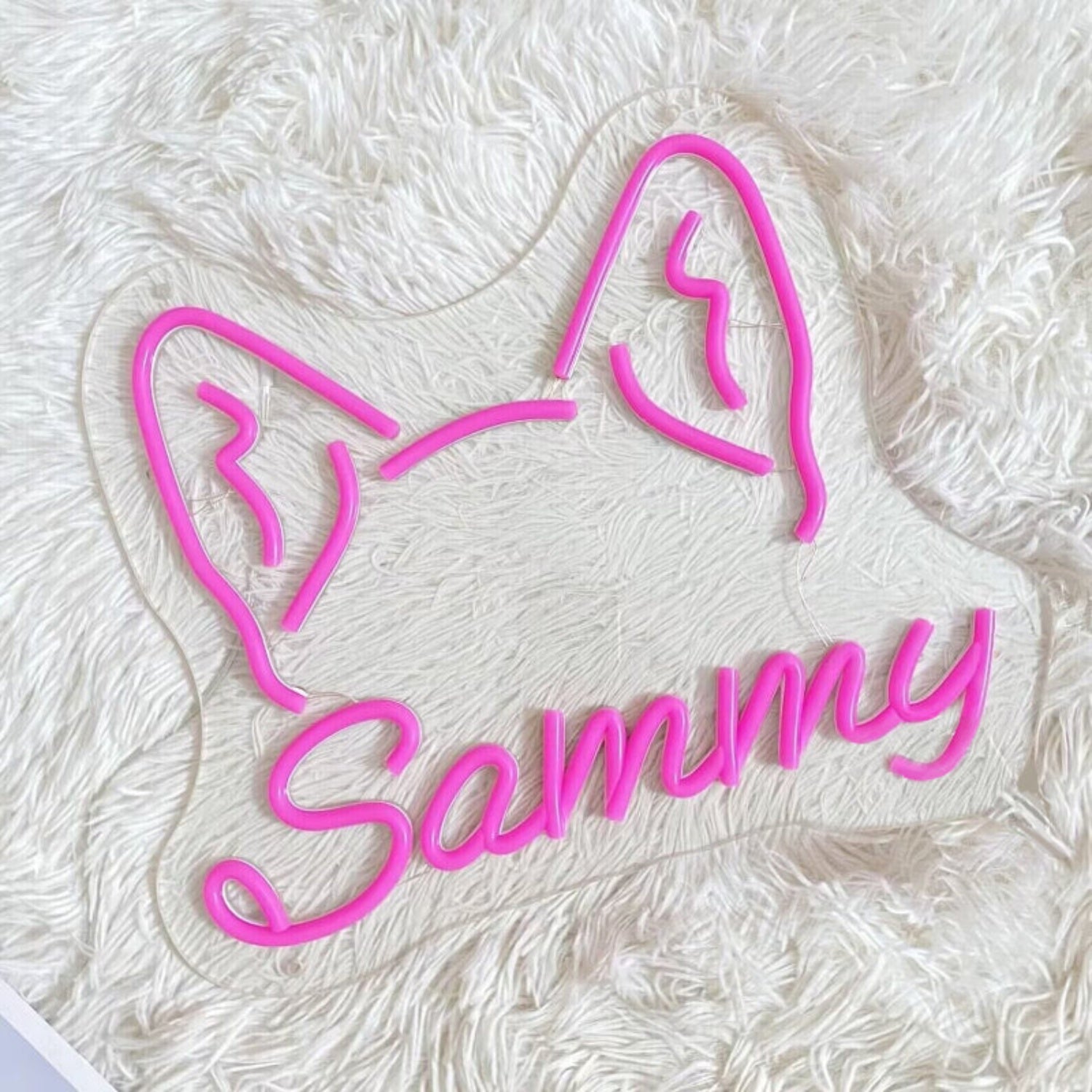 Pet Ears Logo With Name Neon Lights For Pets House | Shineneon
