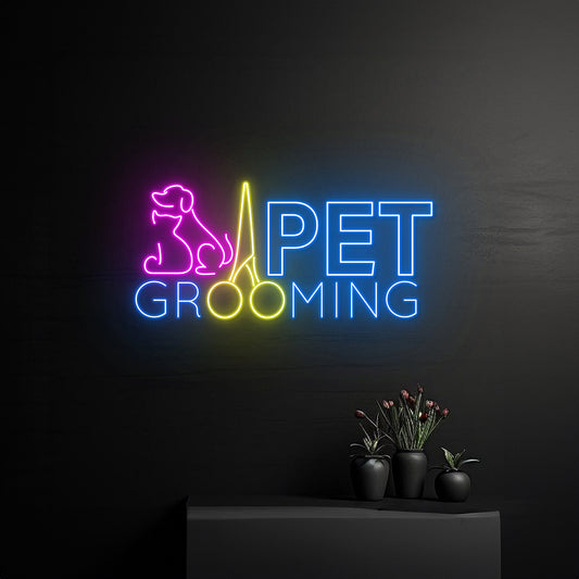 Pet Grooming Led Sign