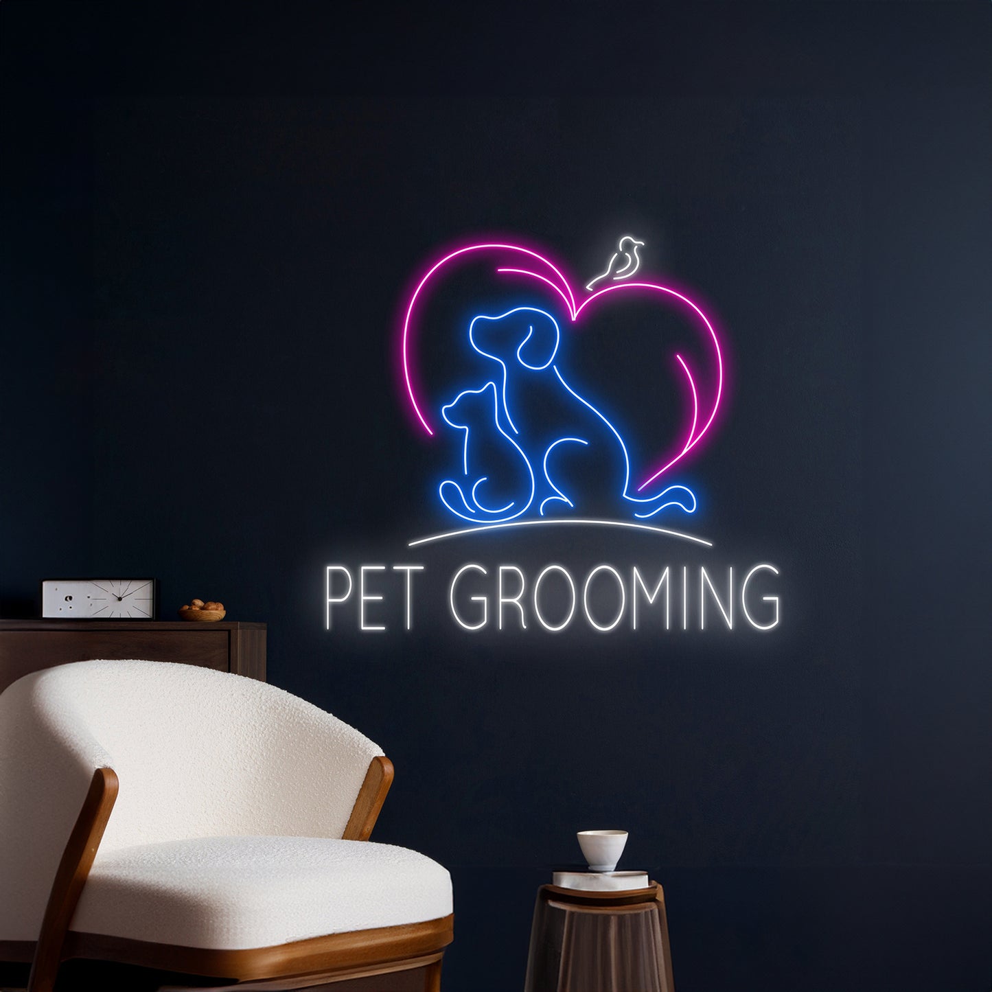 Pet Grooming Neon Light