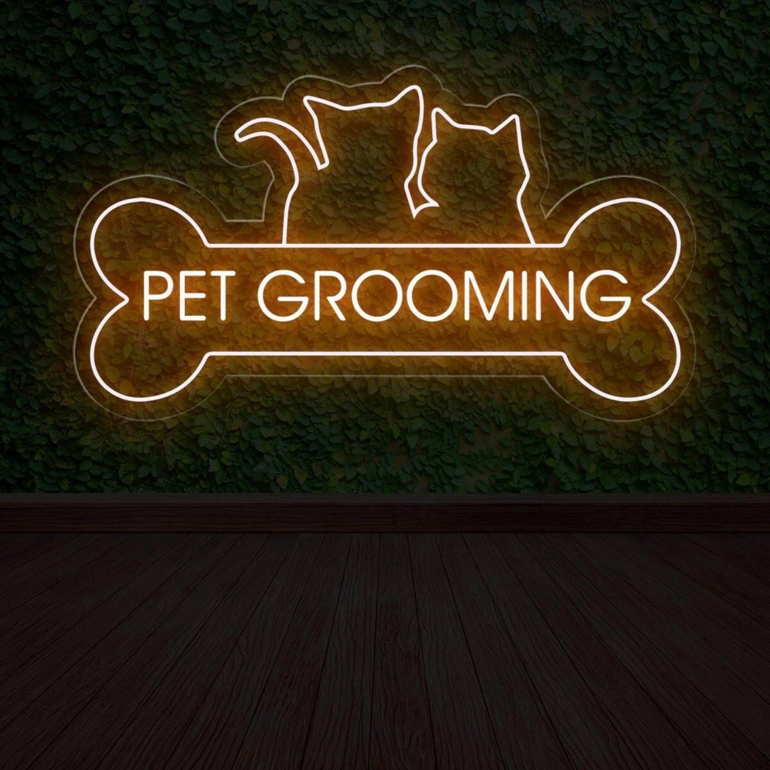 Pet Grooming Open Neon Dog Bone Led Sign | Shineneon
