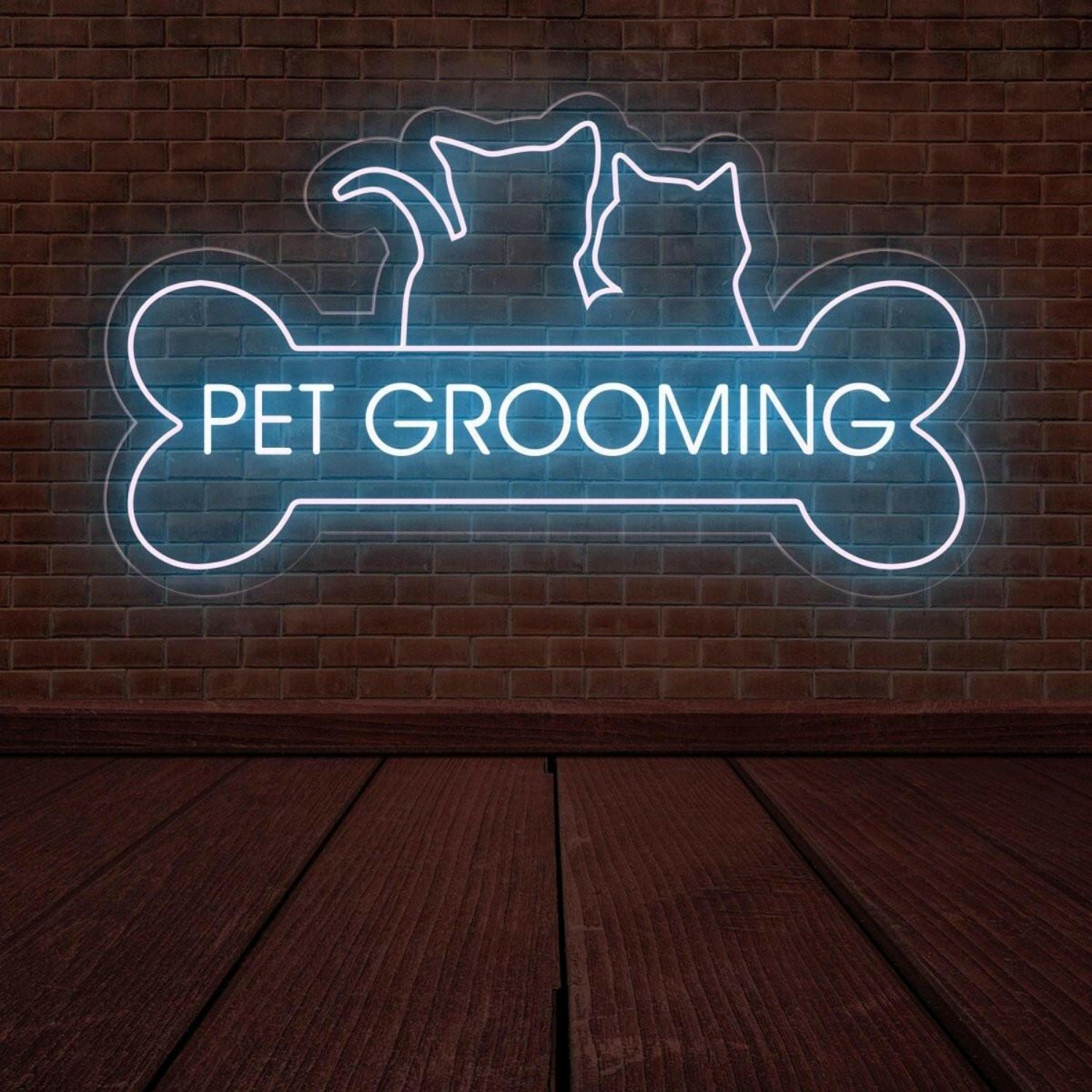 Pet Grooming Open Neon Dog Bone Led Sign | Shineneon