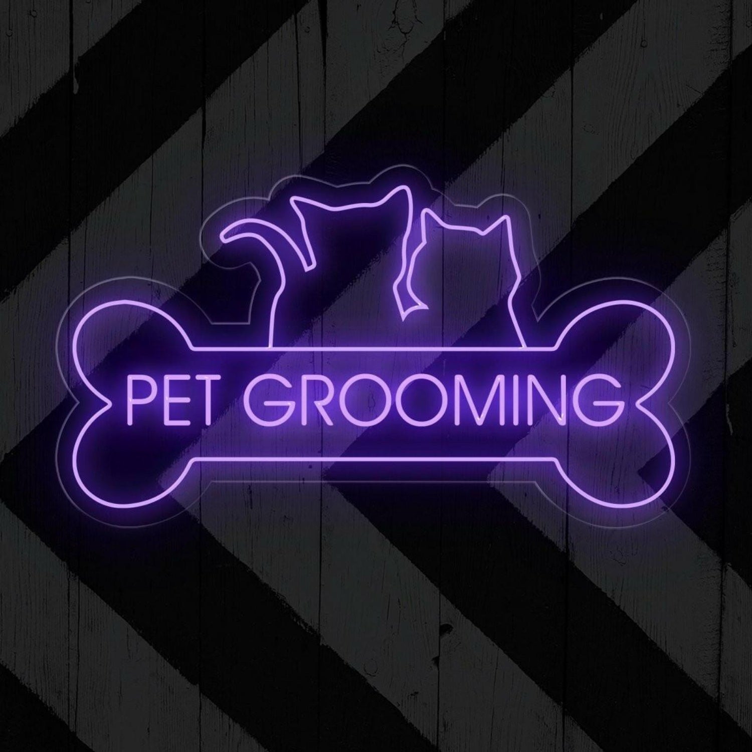 Pet Grooming Open Neon Dog Bone Led Sign | Shineneon
