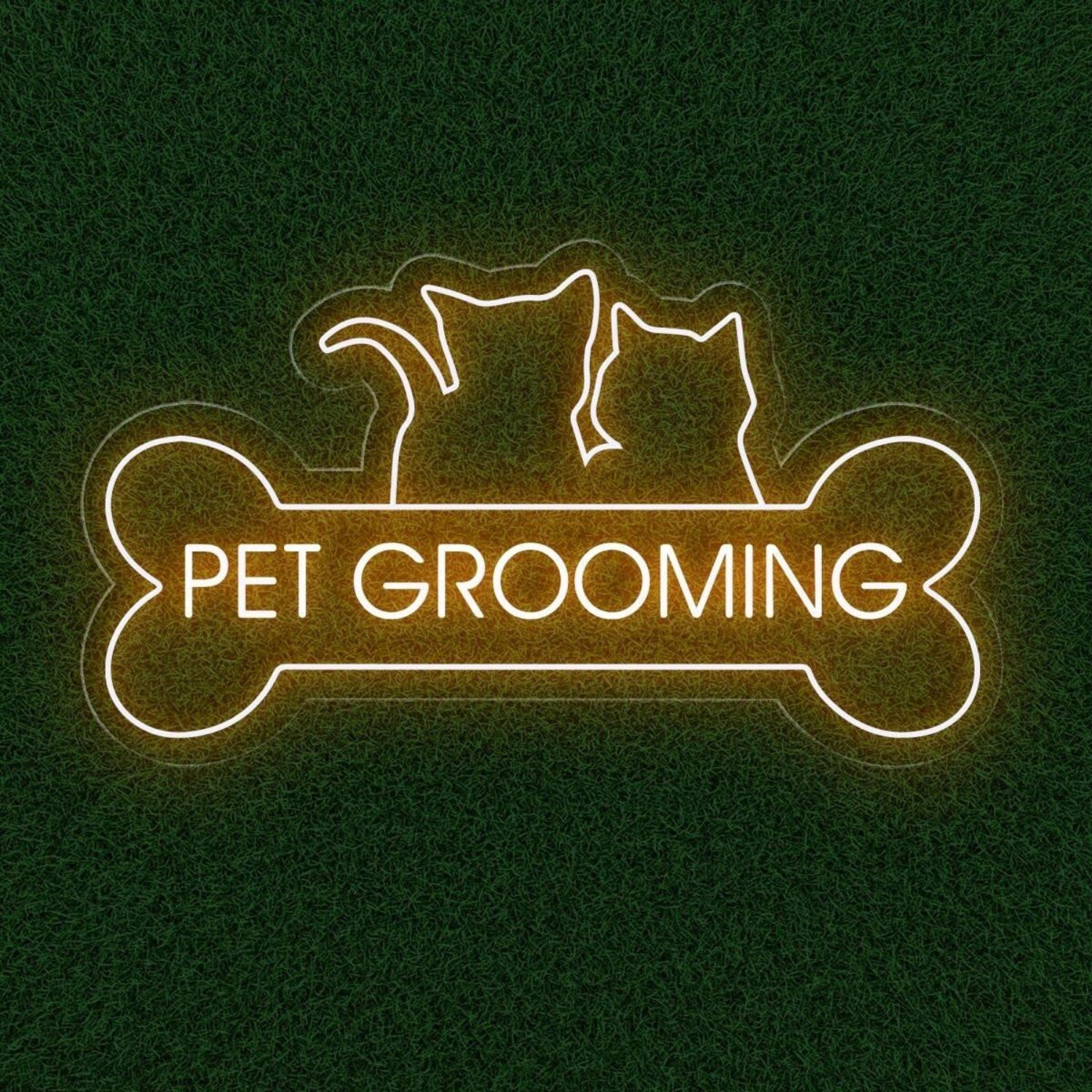 Pet Grooming Open Neon Dog Bone Led Sign | Shineneon