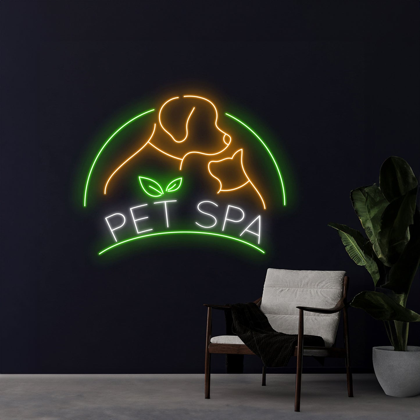 Pet Spa Neon Light