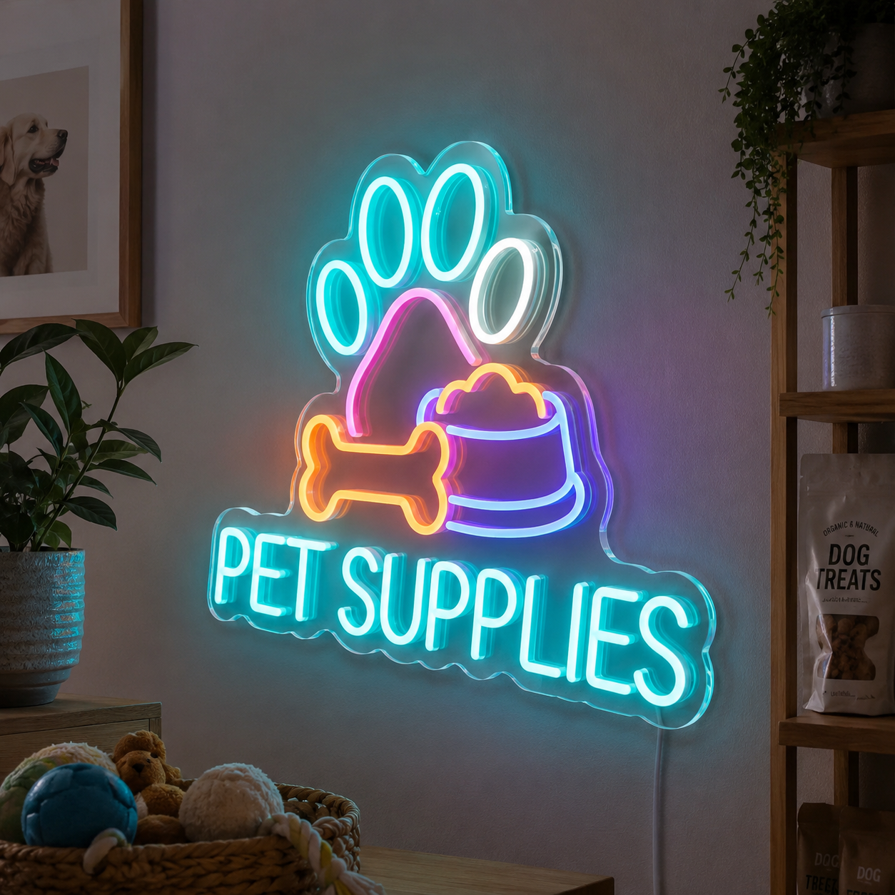Pet Supplies LED Neon Sign - 02 High-Converting Product Image