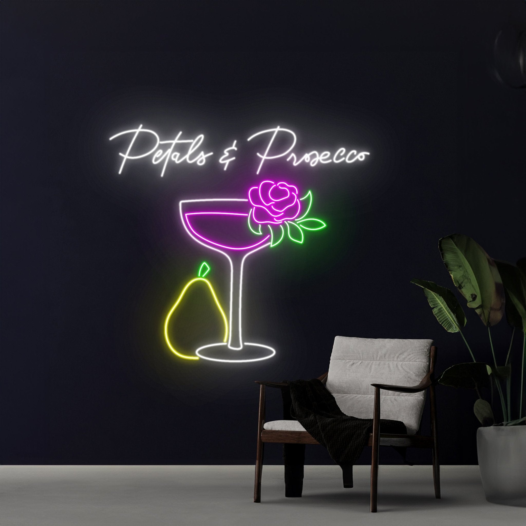 Petals Prosecco Led Sign - Shineneon