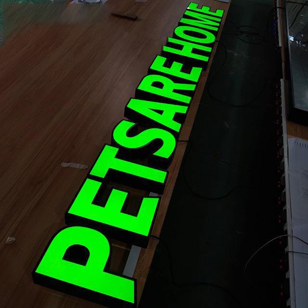 Petsare Home 3D Frontlit Letters Metal Led Sign - Shineneon