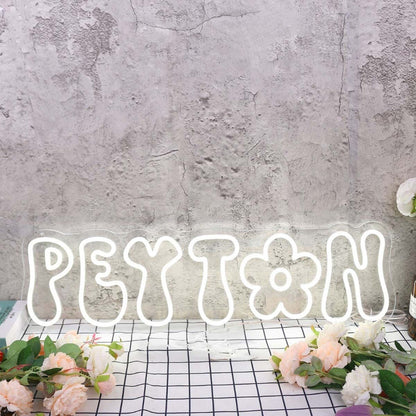Peyton White Custom Led Neon Sign - Shineneon