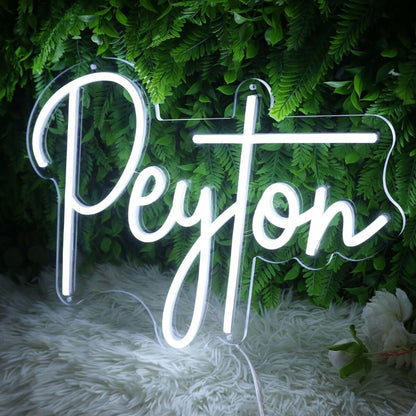 Peyton White Led Neon Sign - Shineneon