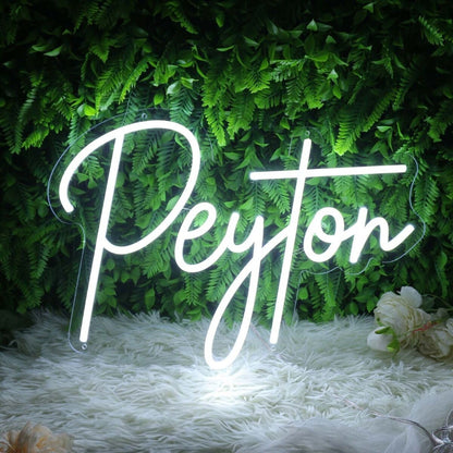 Peyton White Led Neon Sign - Shineneon