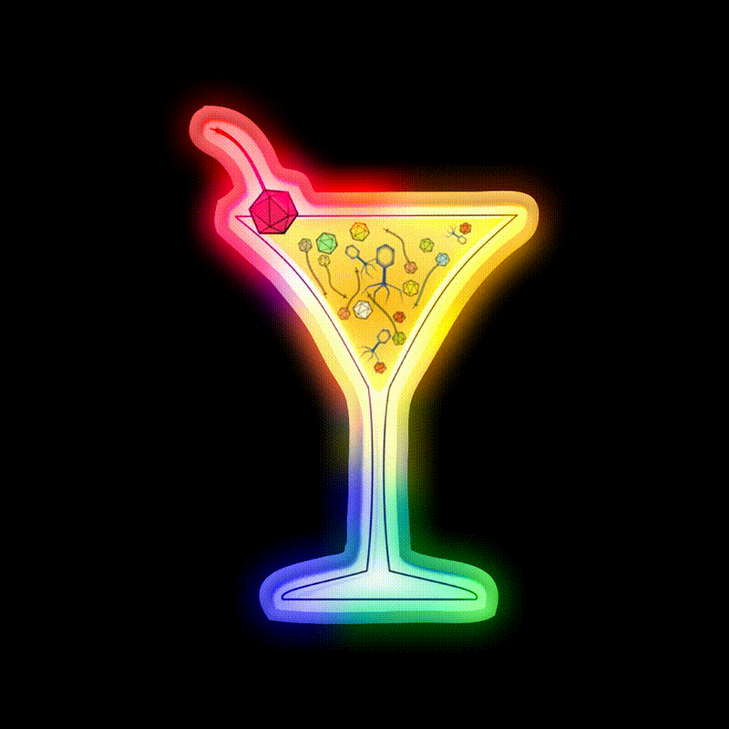 Phage Cocktail Orange Cocktail Bar Decor Led Neon Sign Rgb Color - LED neon sign close-up detail