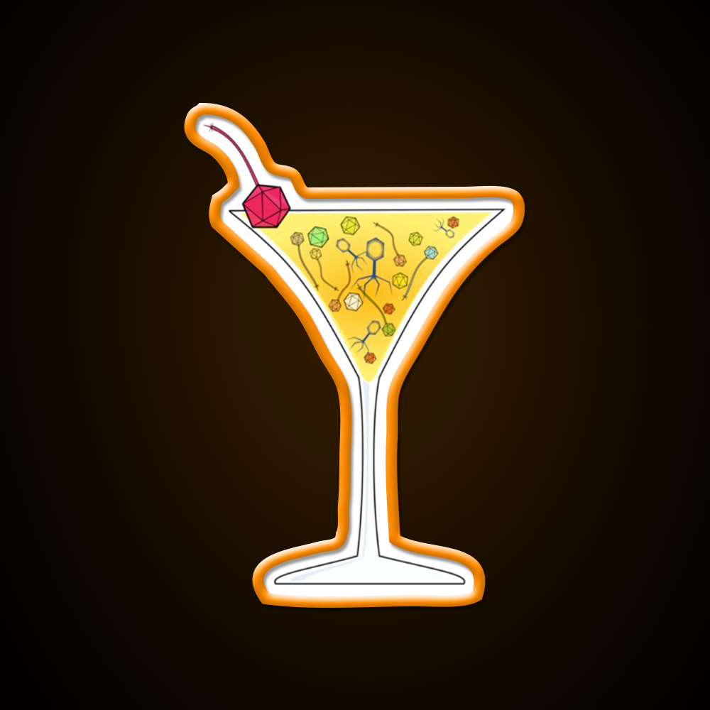 Phage Cocktail Orange Cocktail Bar Decor Led Neon Sign Rgb Color - LED neon sign view 6