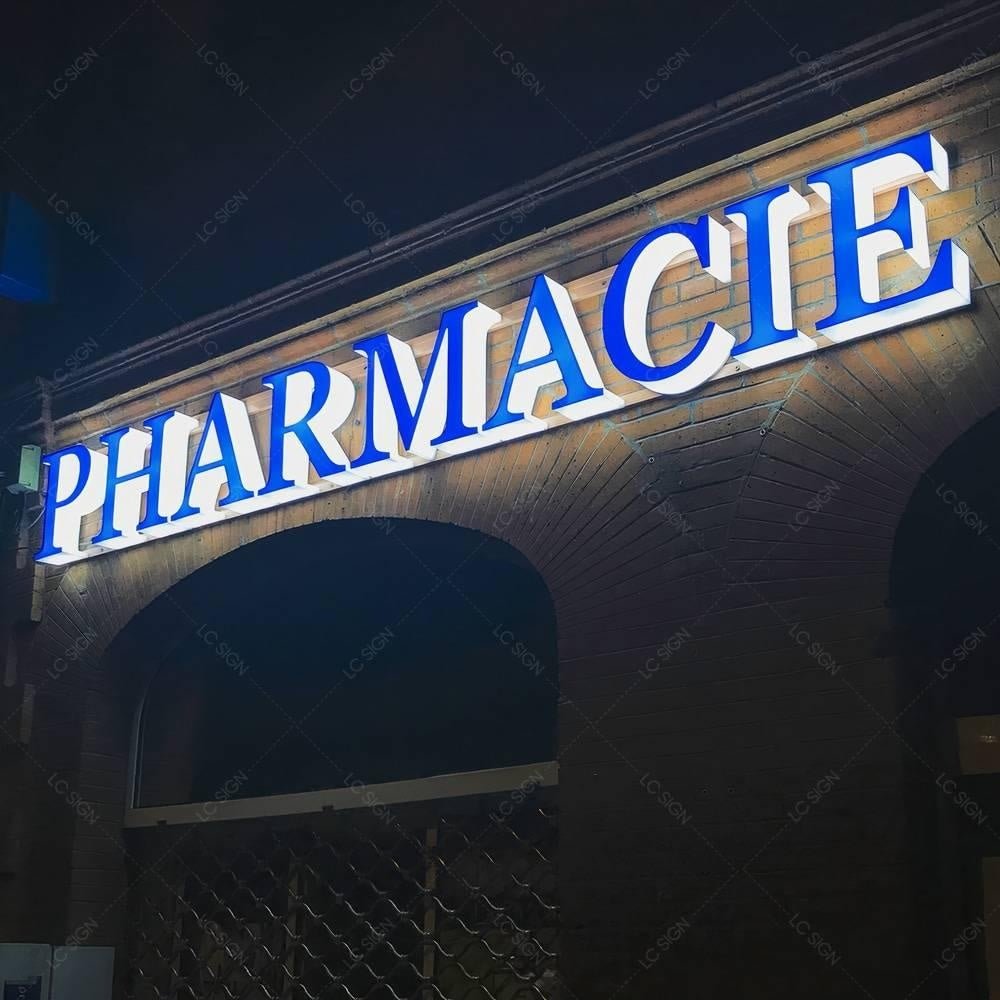 Pharmacie 3D Frontlit Letters Metal Led Sign - Shineneon