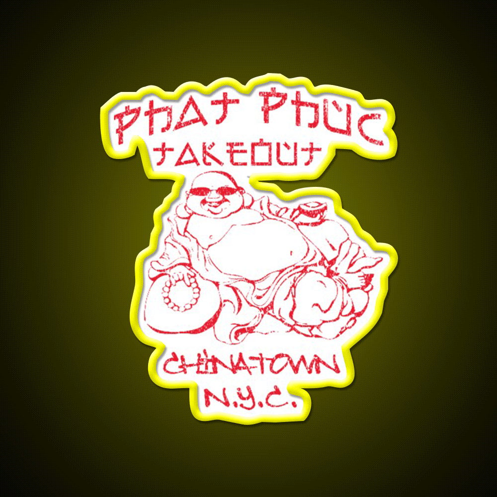 Phat Phuc Takeout Asian Cultural Led Neon Sign Rgb Color - Custom LED neon sign front view