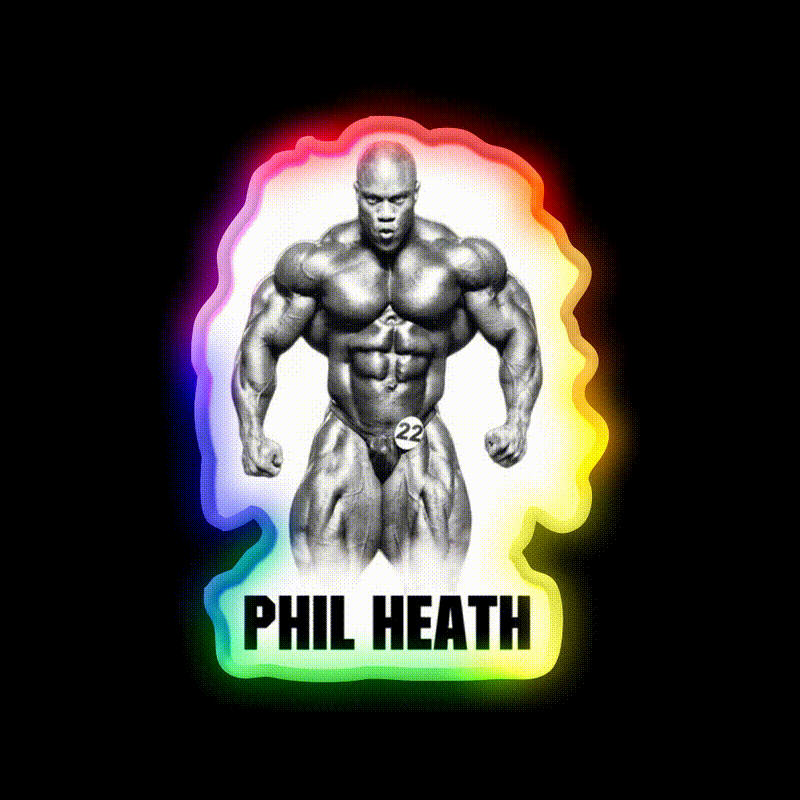 Phil Heath Bodybuilder Gym Fitness Led Neon Sign Rgb Color