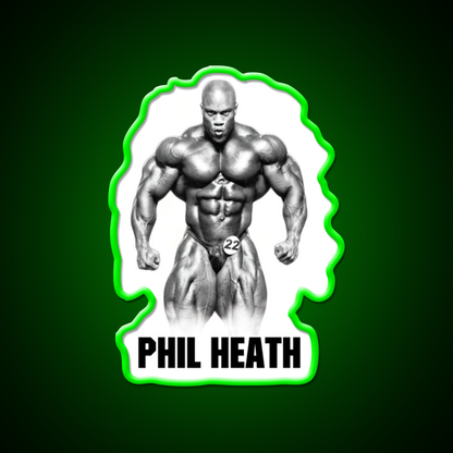 Phil Heath Bodybuilder Gym Fitness Led Neon Sign Rgb Color