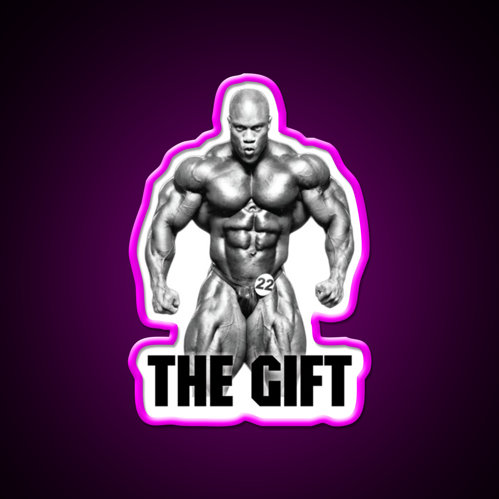 Phil Heath The Gift Bodybuilder Gym Fitness Led Neon Sign Rgb Color