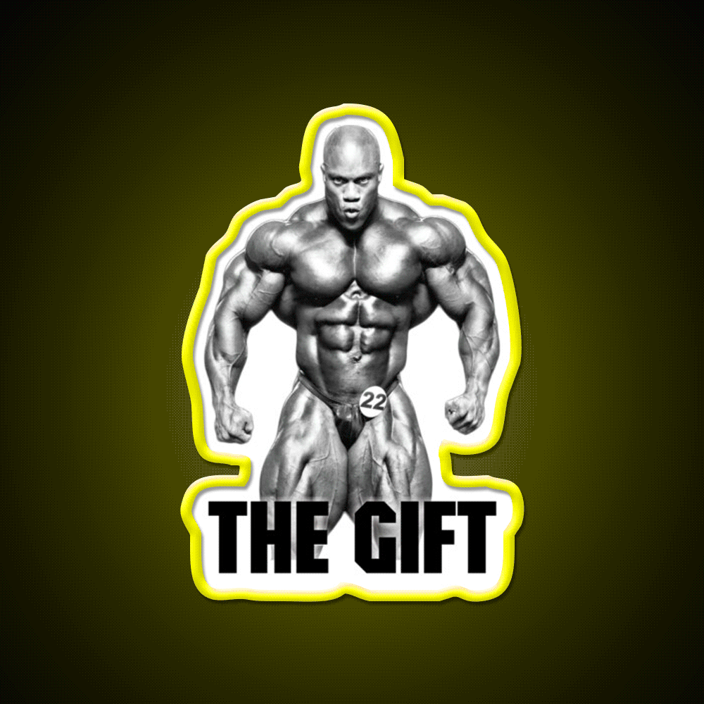 Phil Heath The Gift Bodybuilder Gym Fitness Led Neon Sign Rgb Color